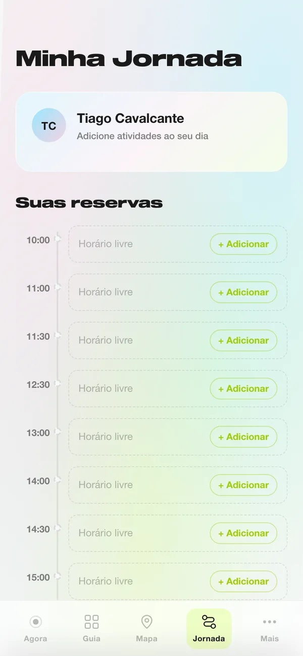 My day screen in the NOW Festival app